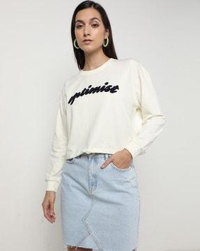 typographic round-neck sweatshirt