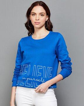 typographic round-neck sweatshirt