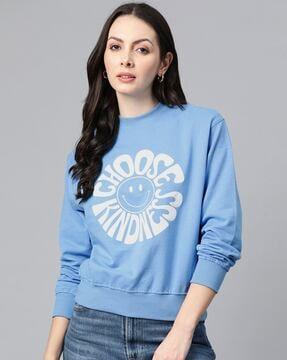 typographic round-neck sweatshirt