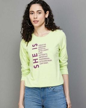 typographic round-neck sweatshirt