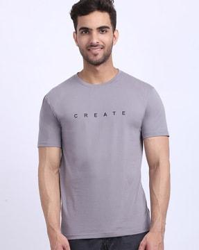 typographic round neck t-shirt