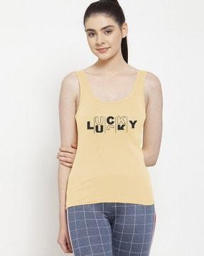 typographic tank top