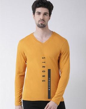 typography print sweatshirt with full sleeves