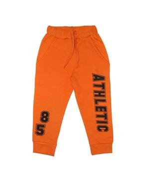 typography print joggers with slip pockets