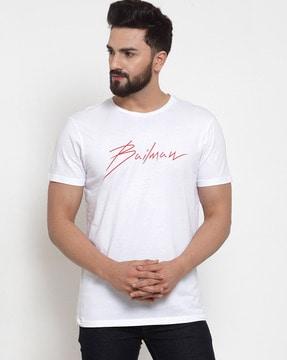 typography print regular fit t-shirt