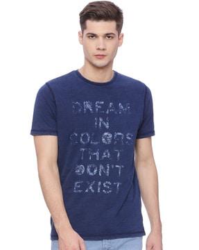 typography print slim fit t-shirt