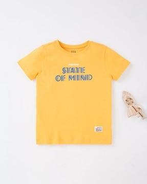 typography print sustainable round-neck t-shirt