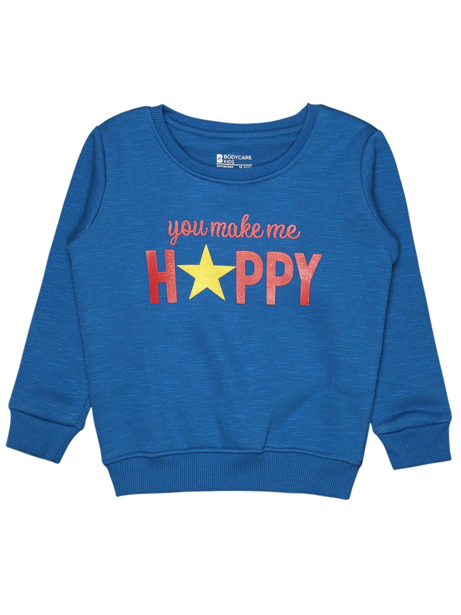 typography sweatshirts-blue