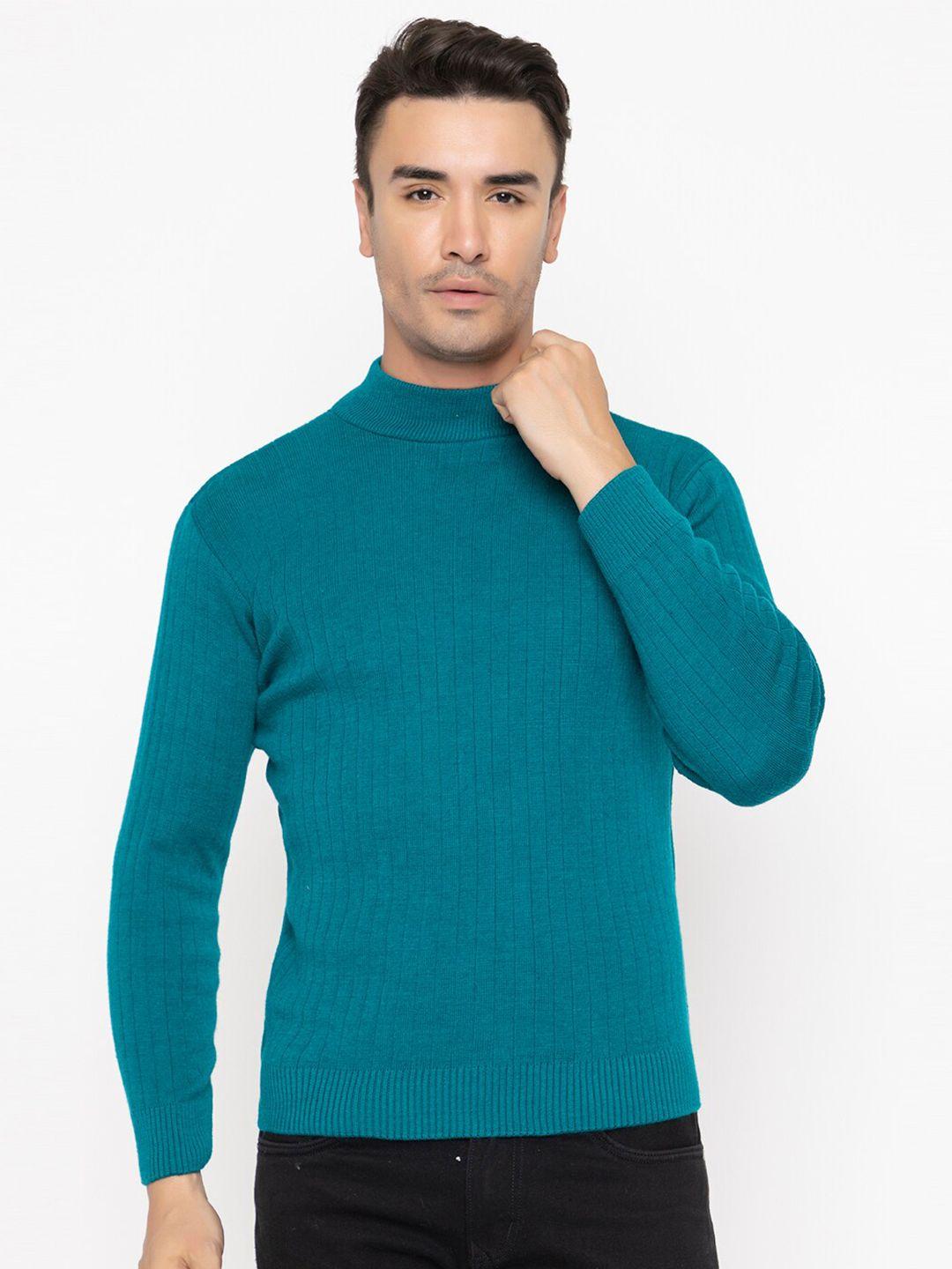 tysort ribbed mock collar wool pullover sweater