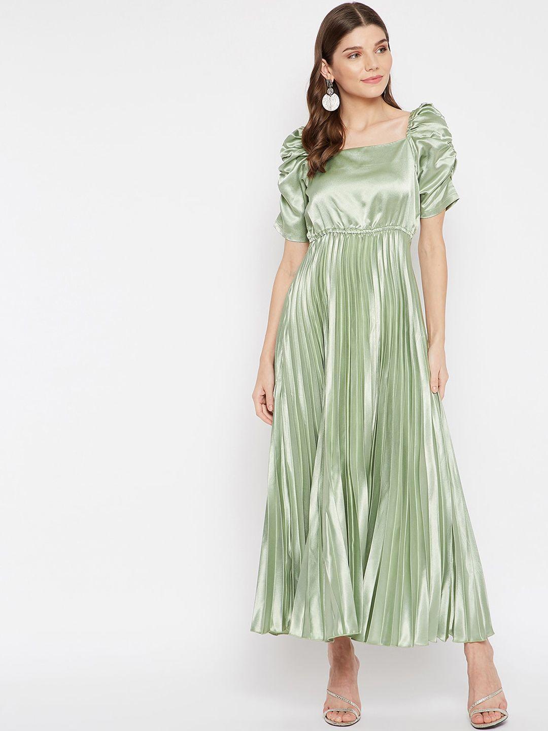 u&f green crepe maxi dress