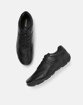 u edgware leather lace-up sneakers