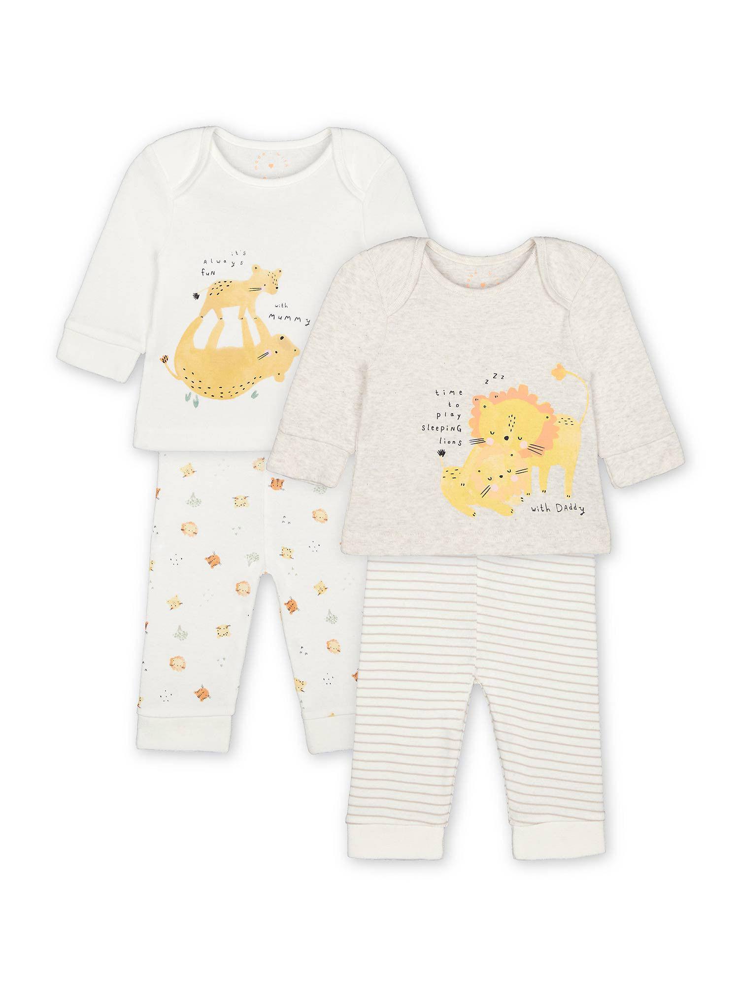 u m and d cub pyjama sets (pack of 2)