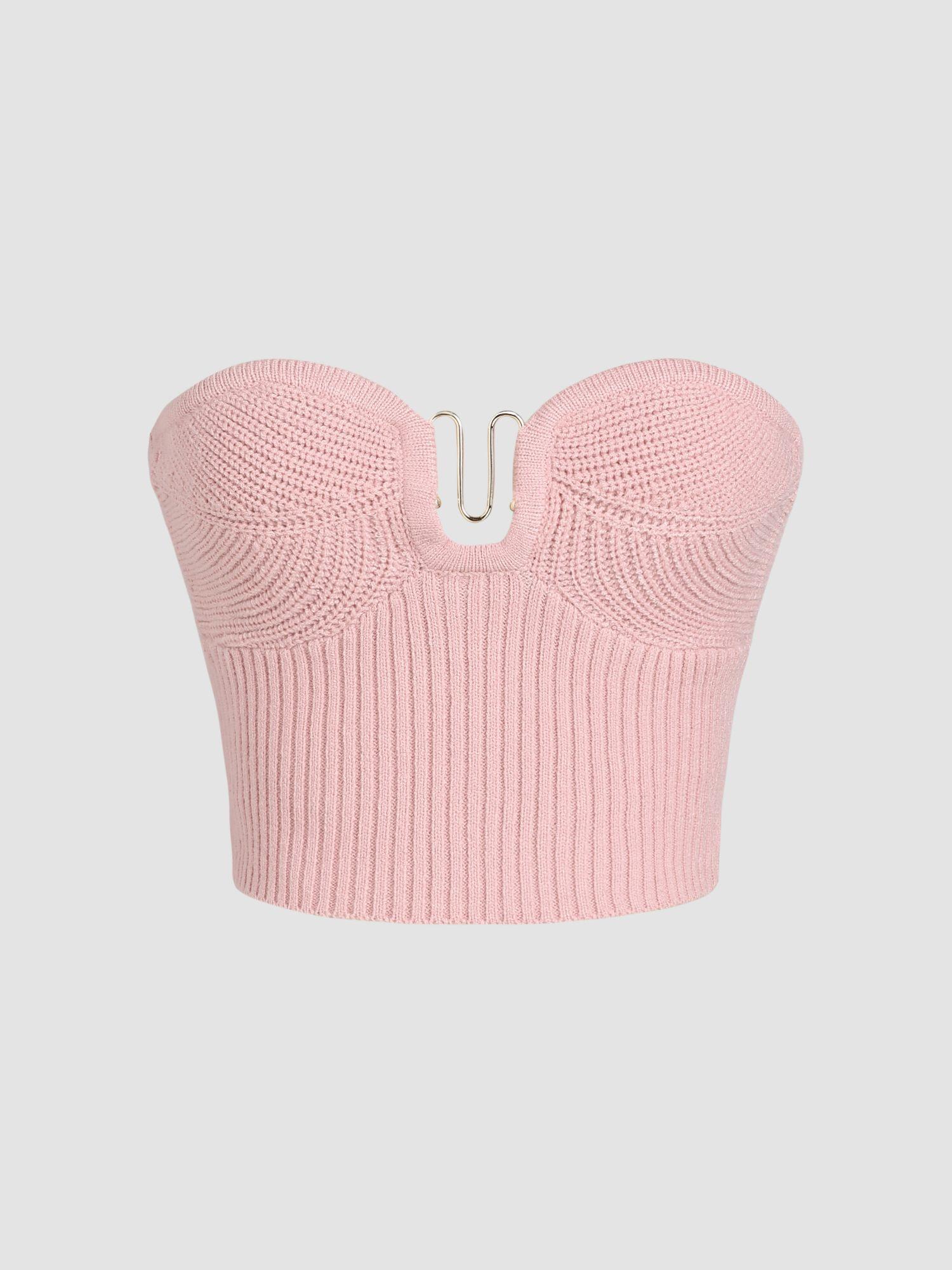 u ring knit crop tube top