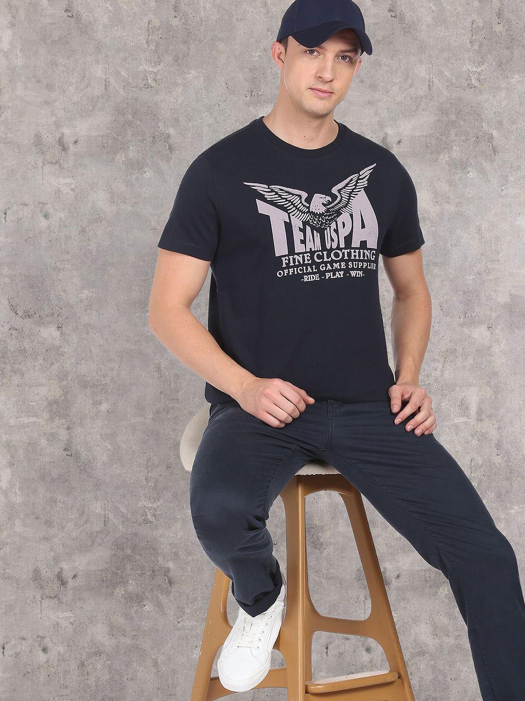 u s polo assn denim co men navy durable eagle t-shirt