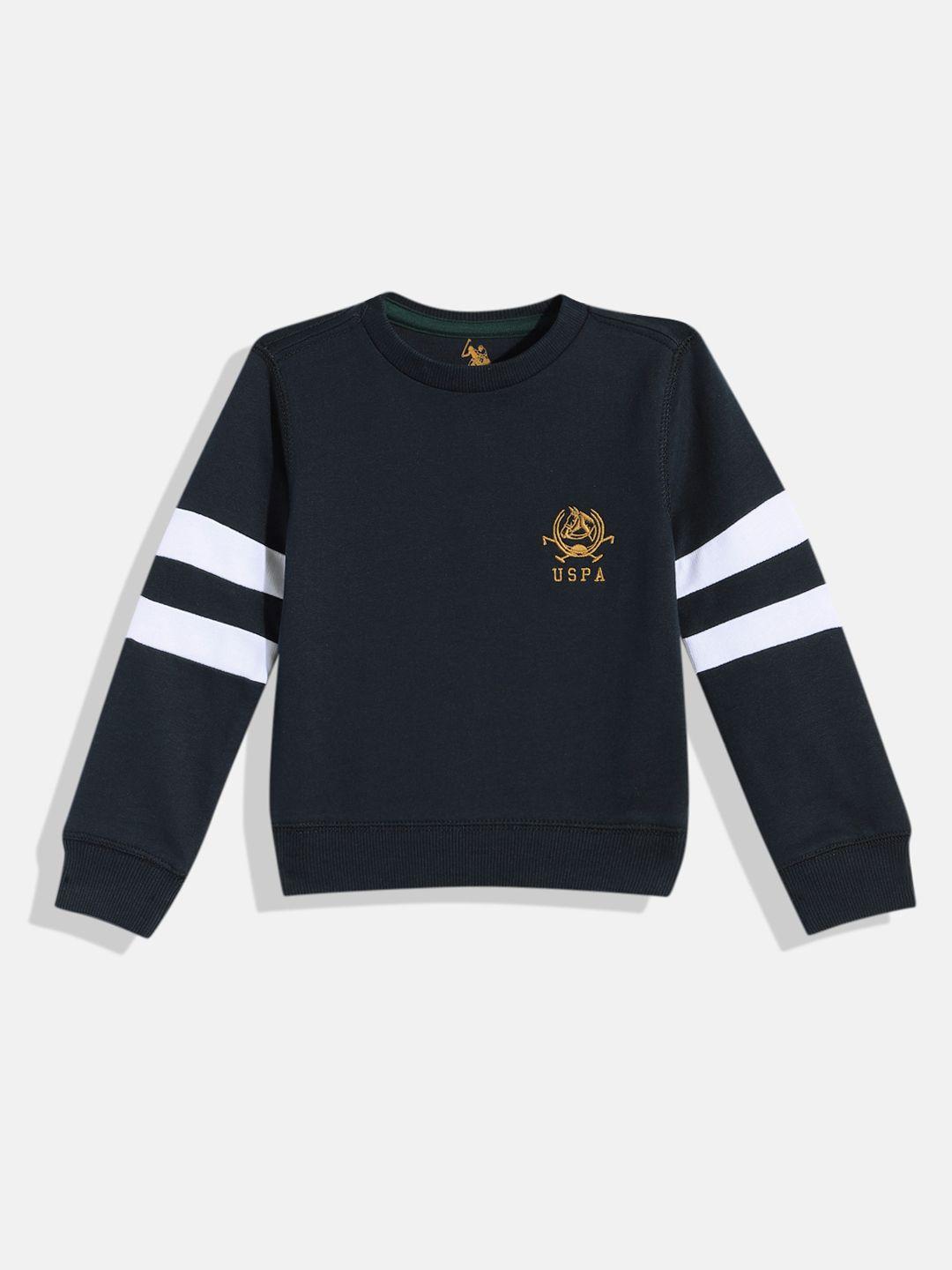 u s polo assn kids boys navy blue pure cotton sweatshirt