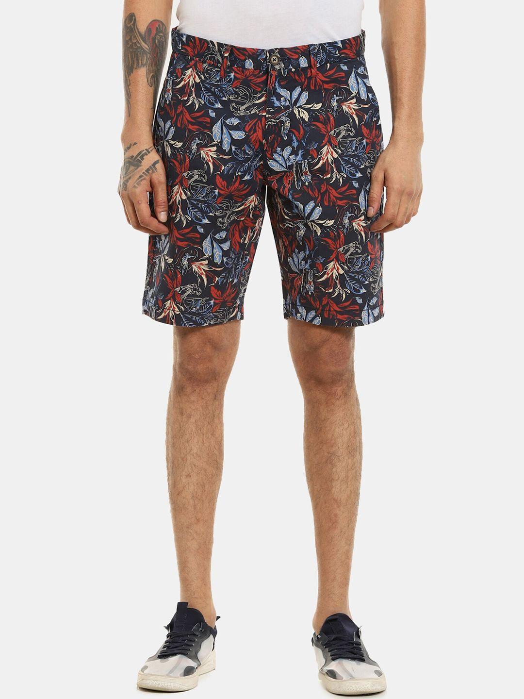 u s polo assn men blue floral printed regular shorts