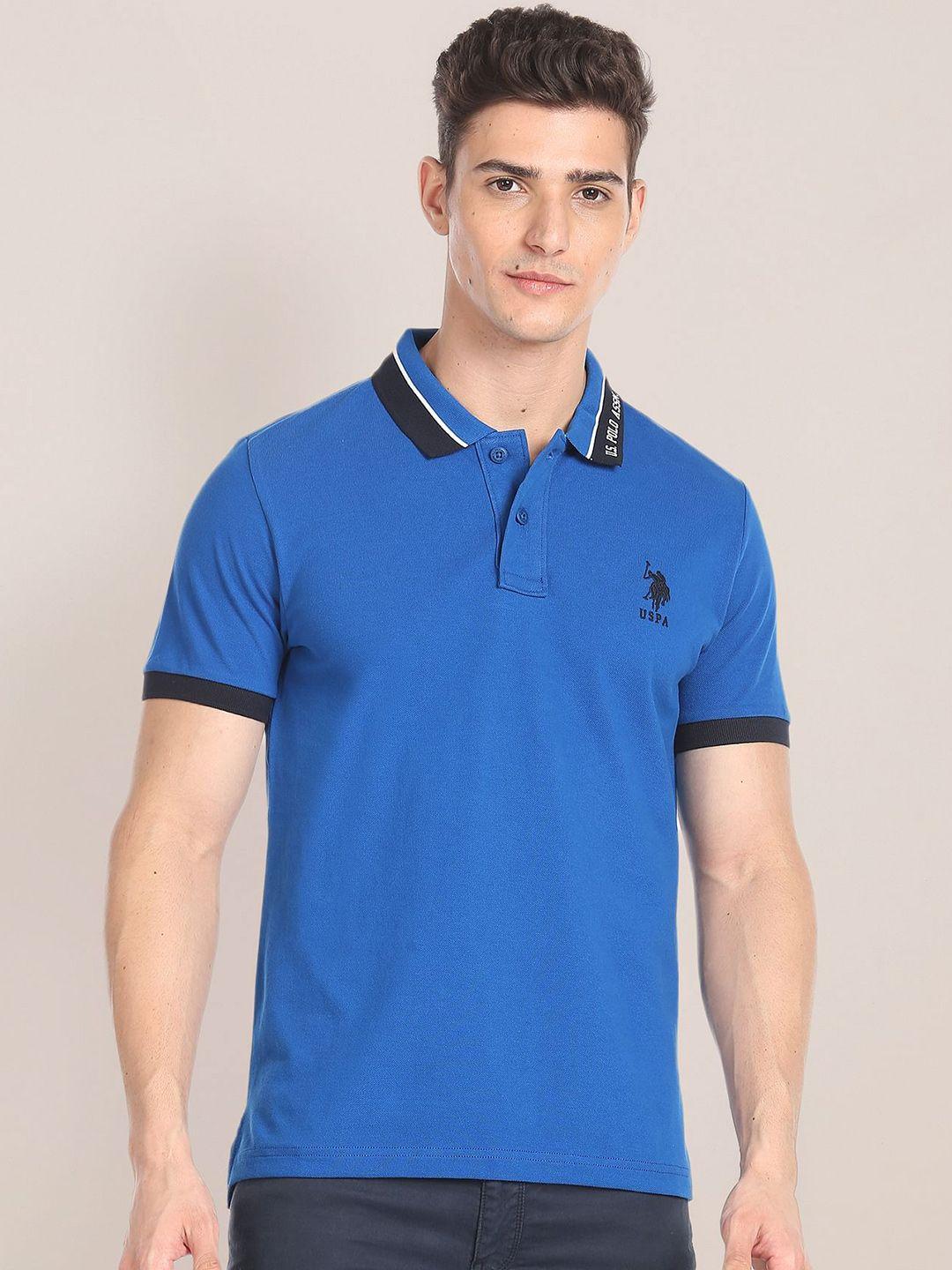 u s polo assn men blue v-neck pockets slim fit t-shirt