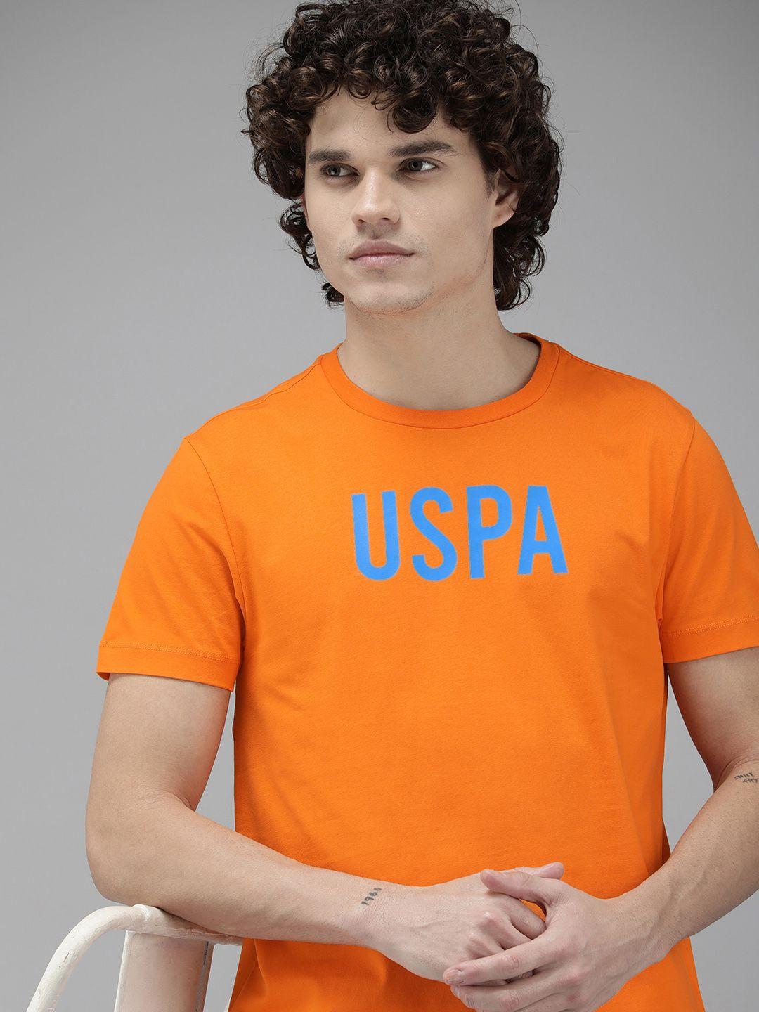 u s polo assn men brand logo printed slim fit t-shirt