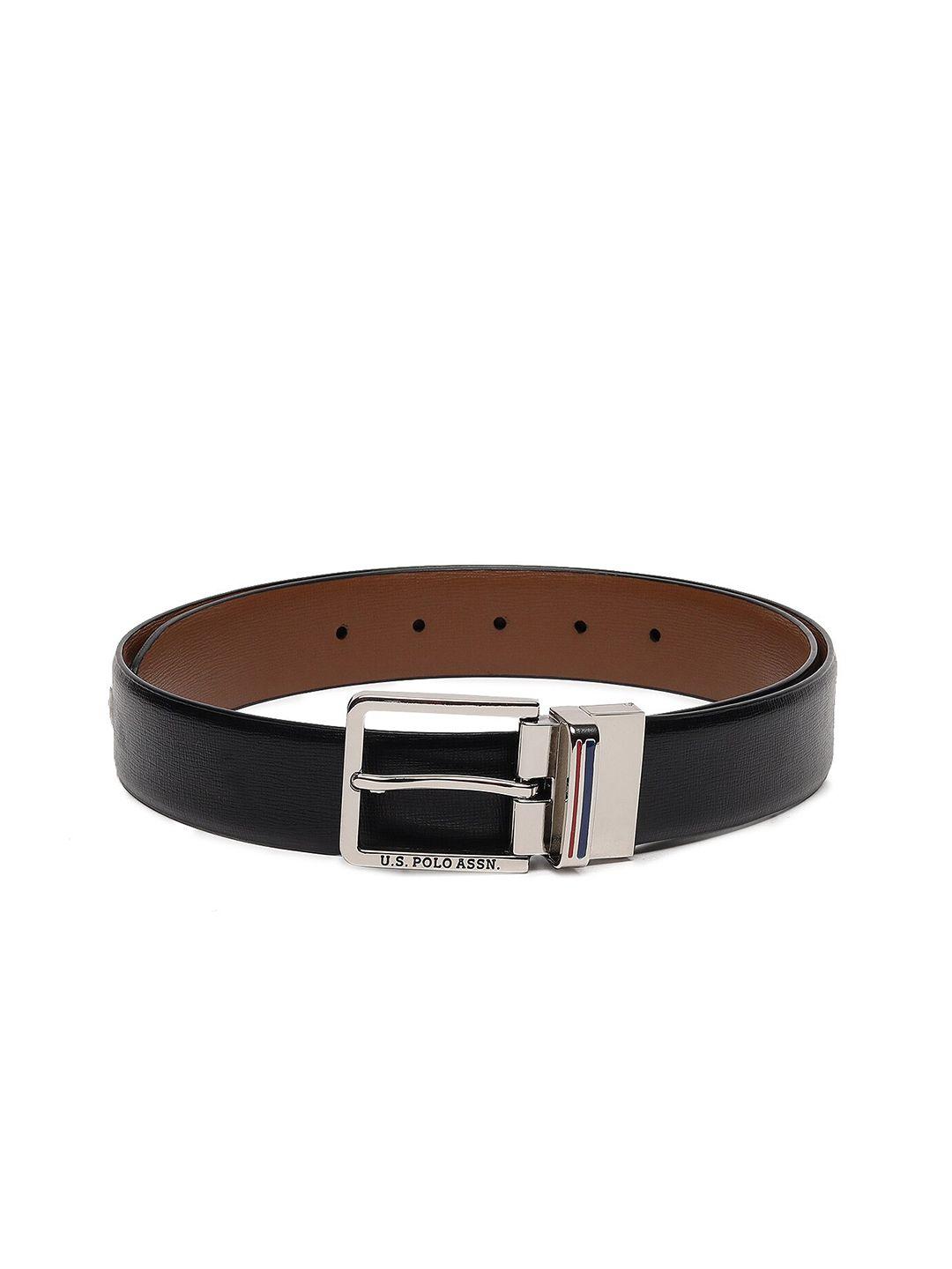 u s polo assn men brown leather belt