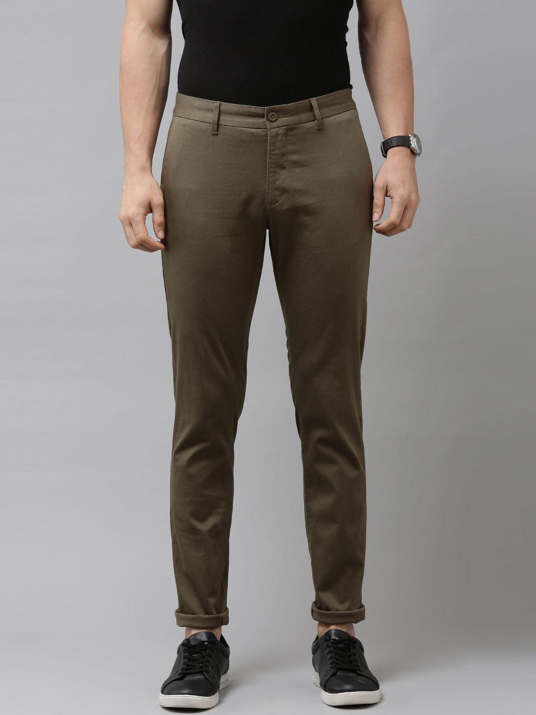 u s polo assn men brown printed austin trim fit chinos