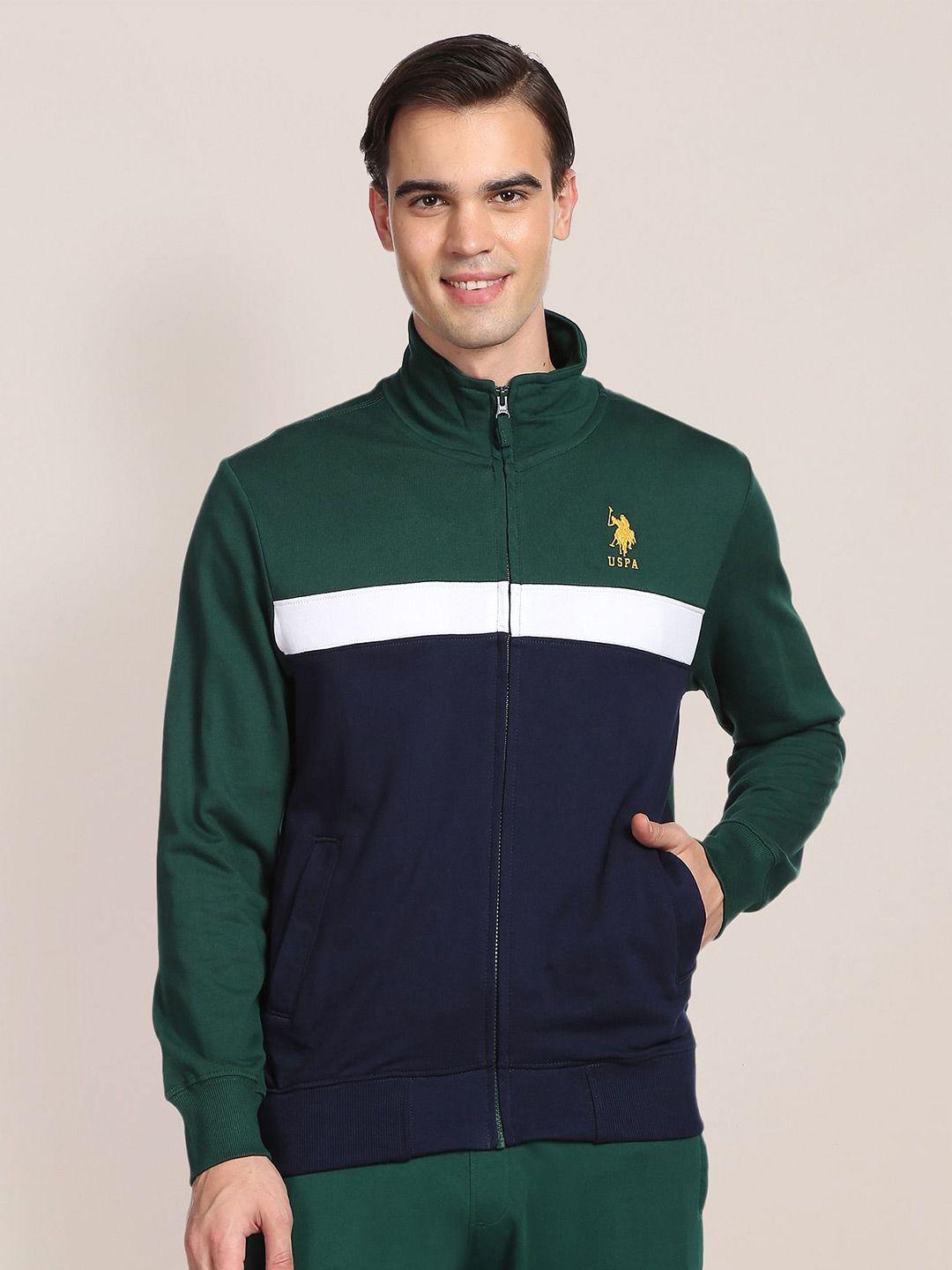 u s polo assn men colourblocked cotton sweatshirt