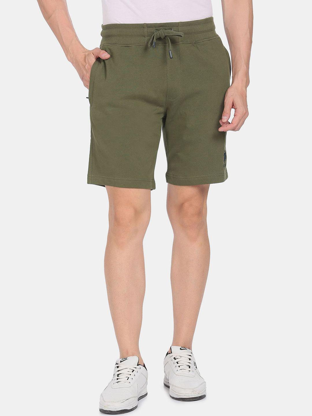 u s polo assn men olive green regular shorts