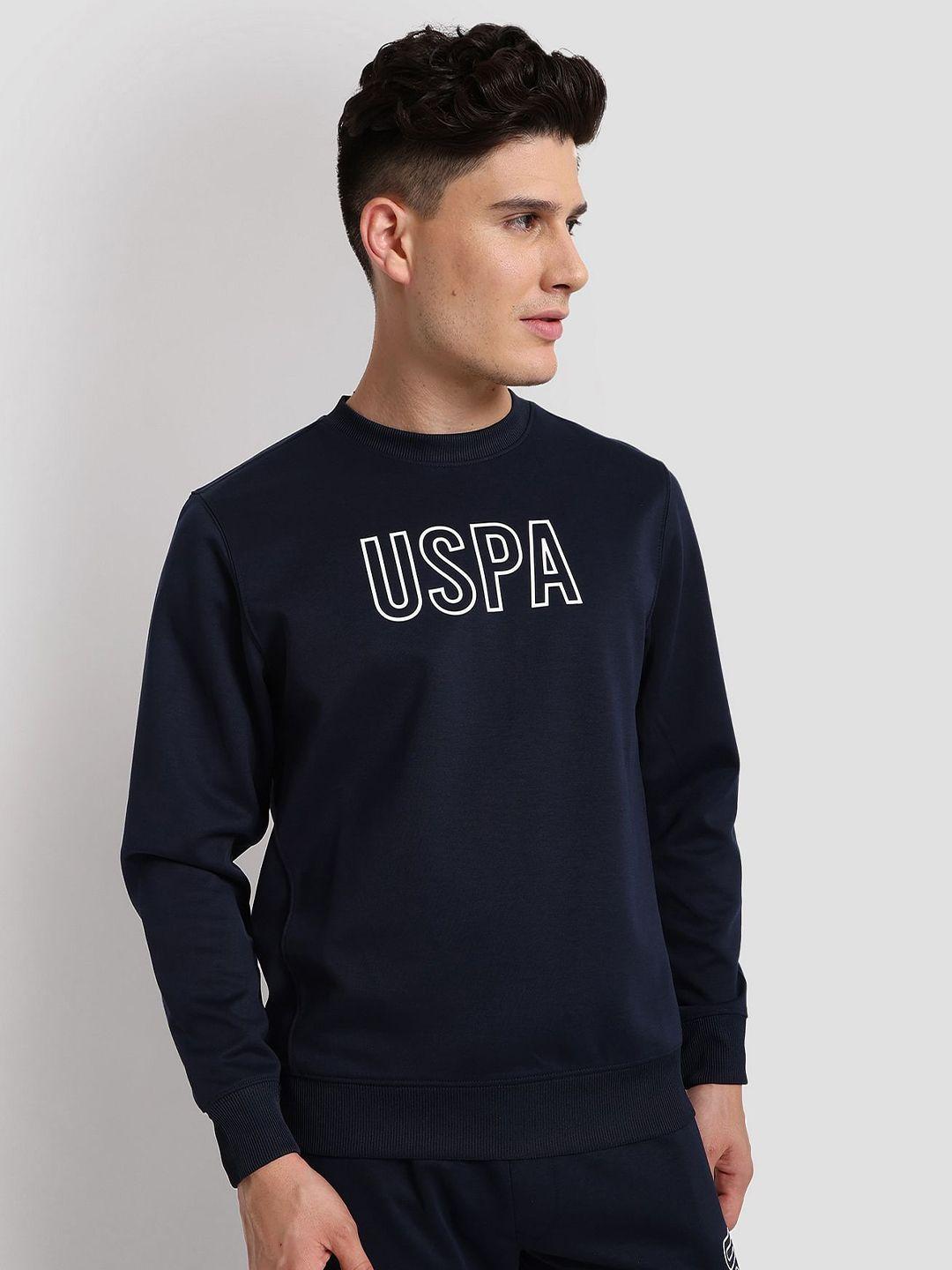 u s polo assn men printed round neck sweatshirt