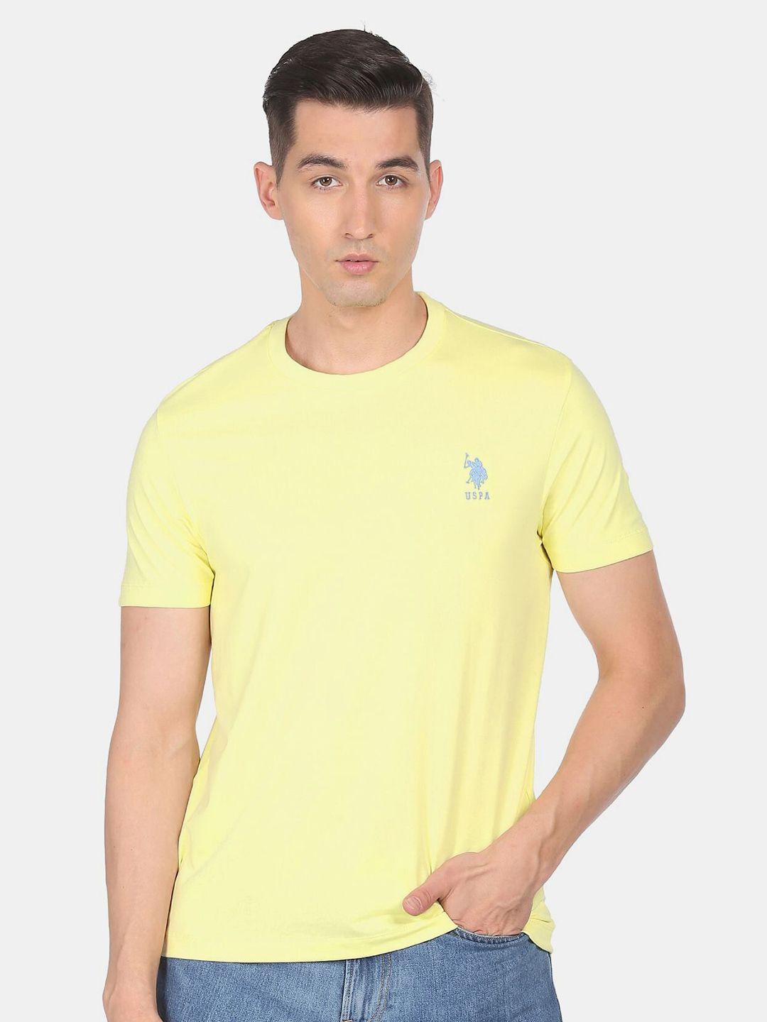 u s polo assn men yellow t-shirt