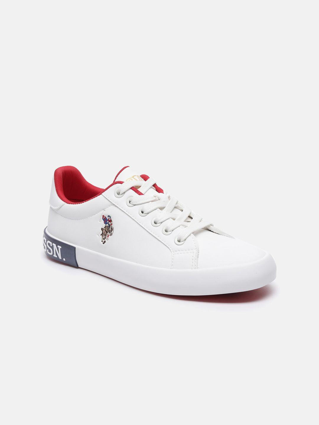 u s polo assn women off white solid sneakers