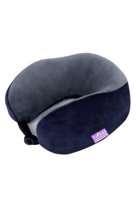 u shape super soft memory foam travel neck pillow for neck pain relief cervical orthopedic use comfortable neck rest pillow - navy grey - grey