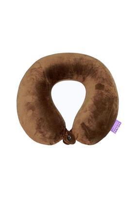 u shaped memory foam travel neck pillow - brown - brown