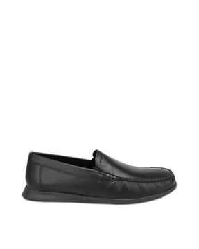 u sile 2 fit men leather black moccasins