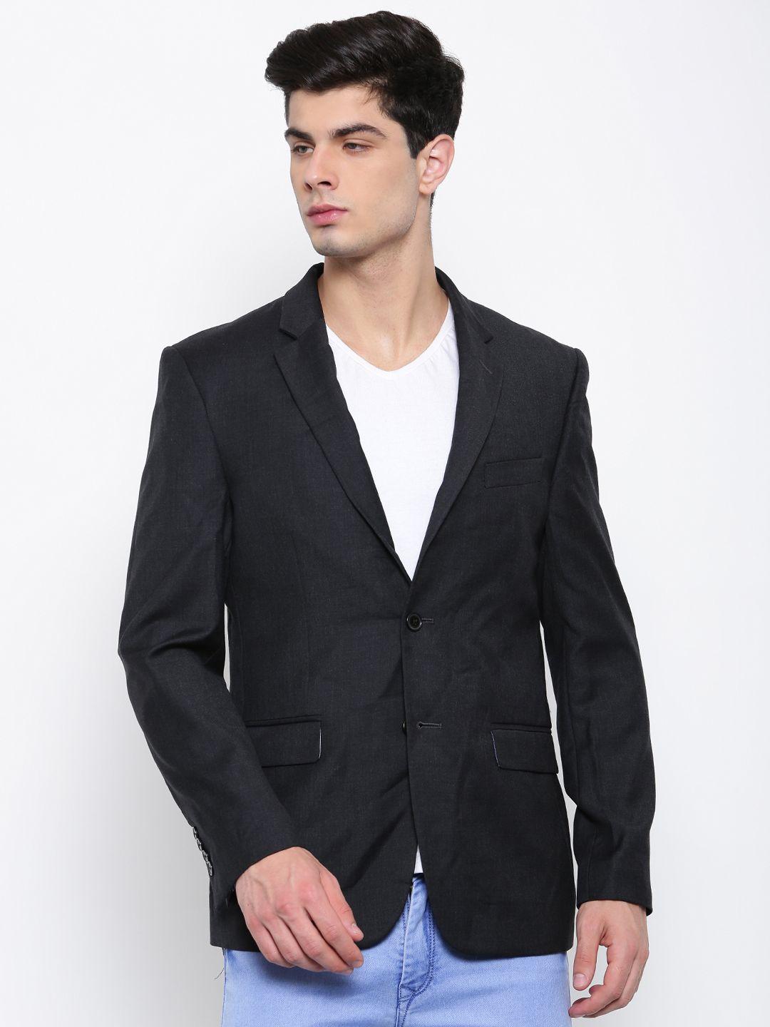 u.s. polo assn. charcoal grey regular fit single-breasted smart casual blazer