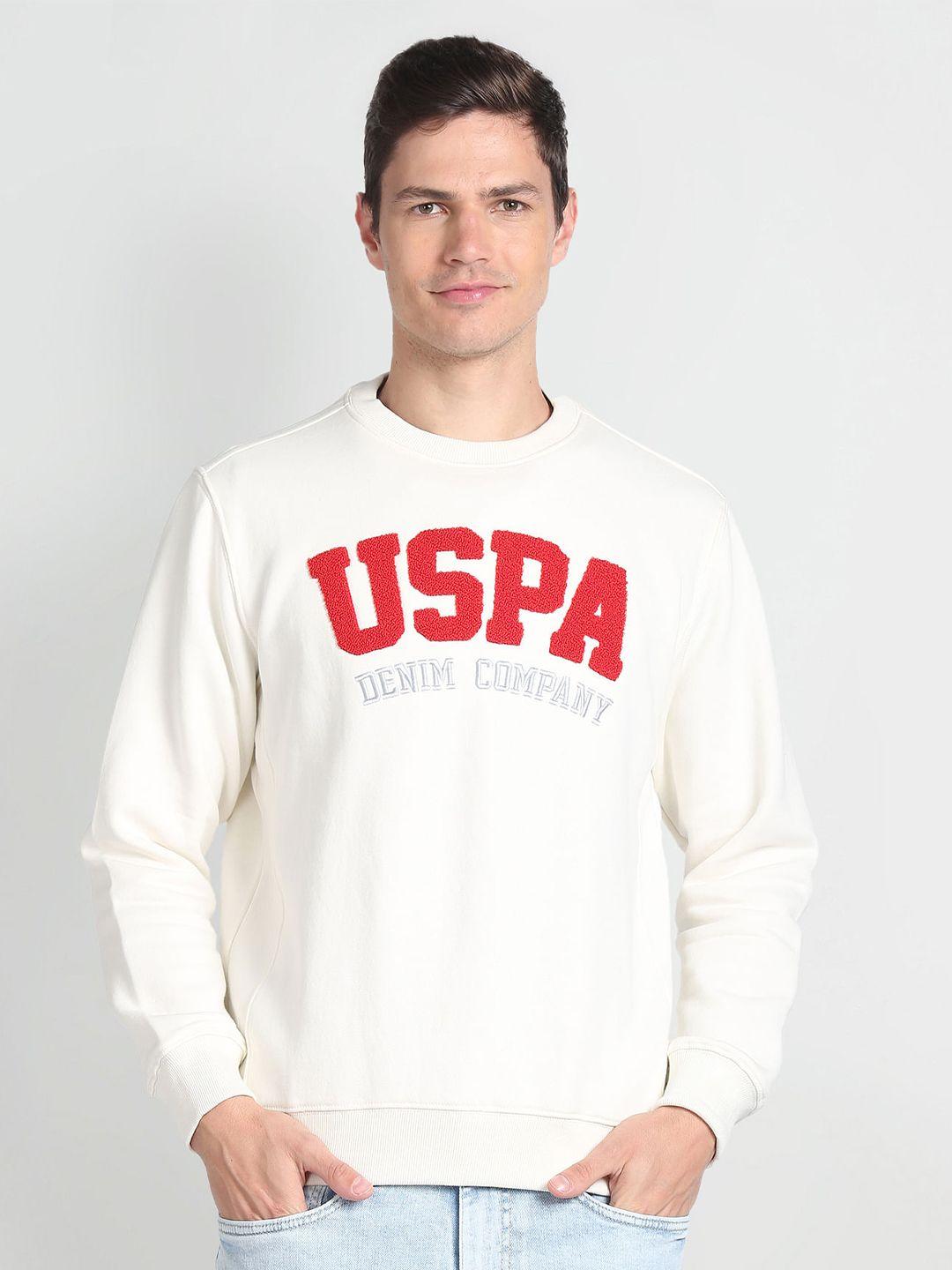 u.s. polo assn. denim co. brand logo printed cotton sweatshirt