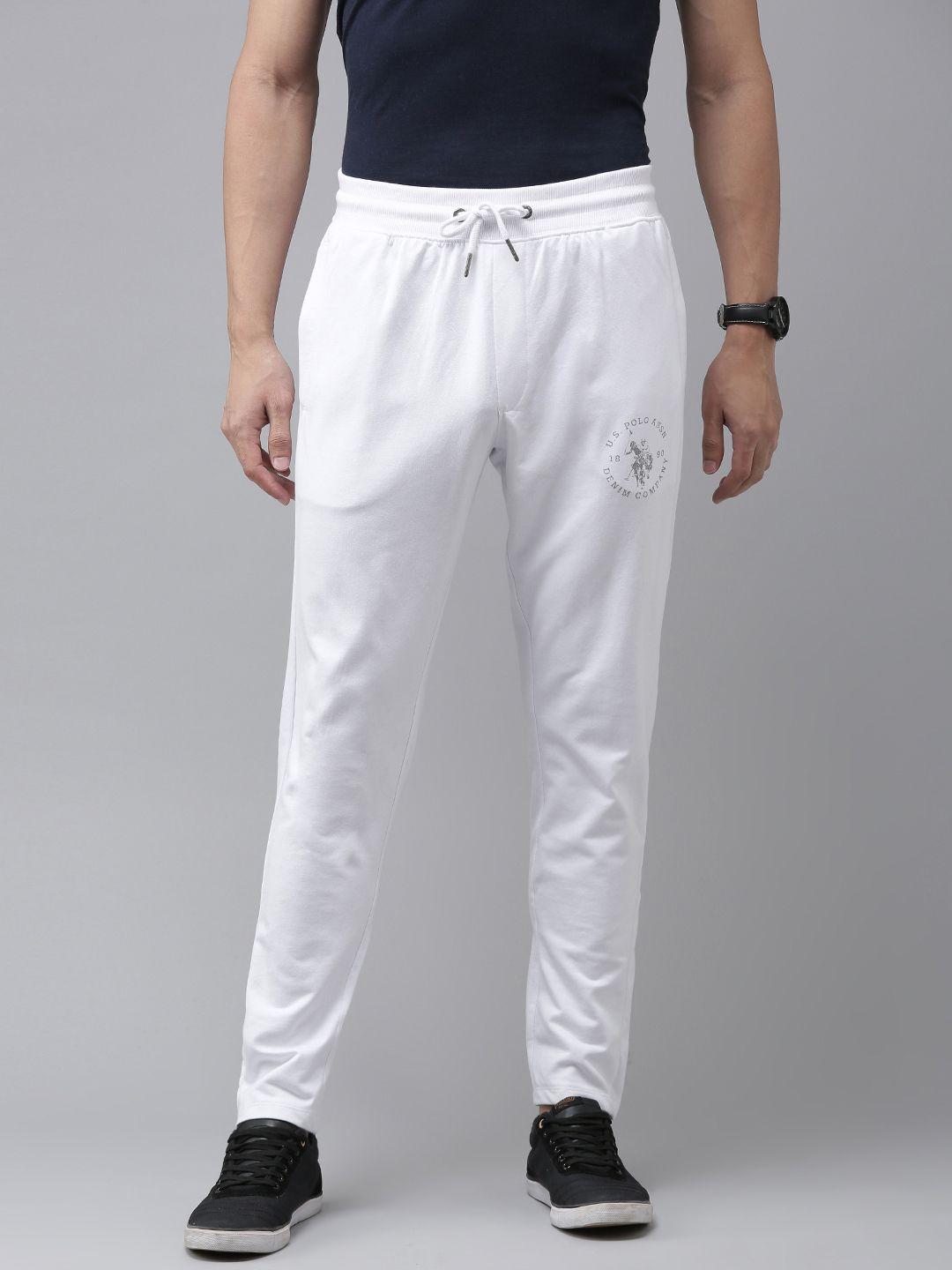 u.s. polo assn. denim co. men white printed track pants