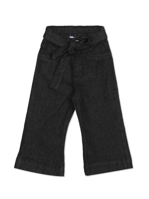 u.s. polo assn. kids black solid bootcut jeans