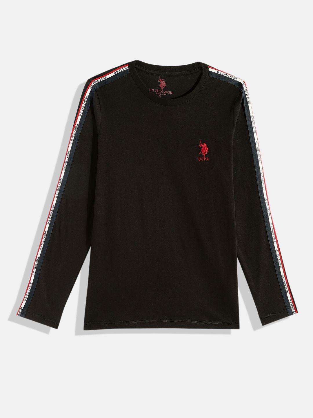u.s.-polo-assn.-kids-boys-black-pure-cotton-t-shirt