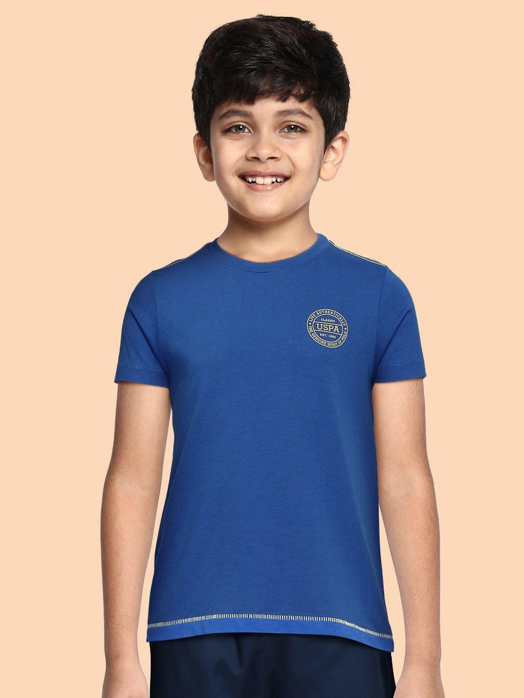 u.s.-polo-assn.-kids-boys-blue-solid-pure-cotton-lounge-t-shirt