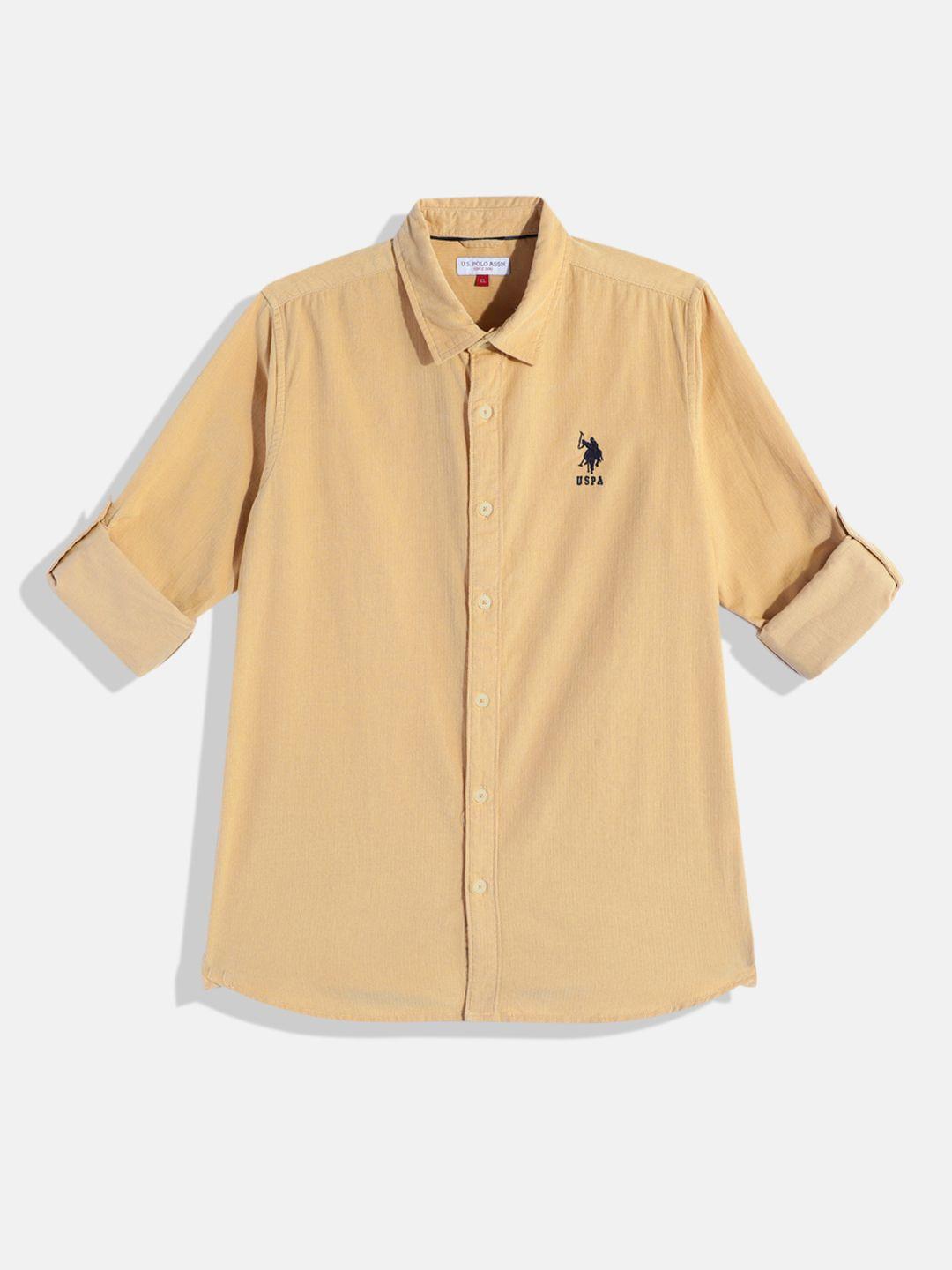 u.s. polo assn. kids boys corduroy pure cotton casual shirt