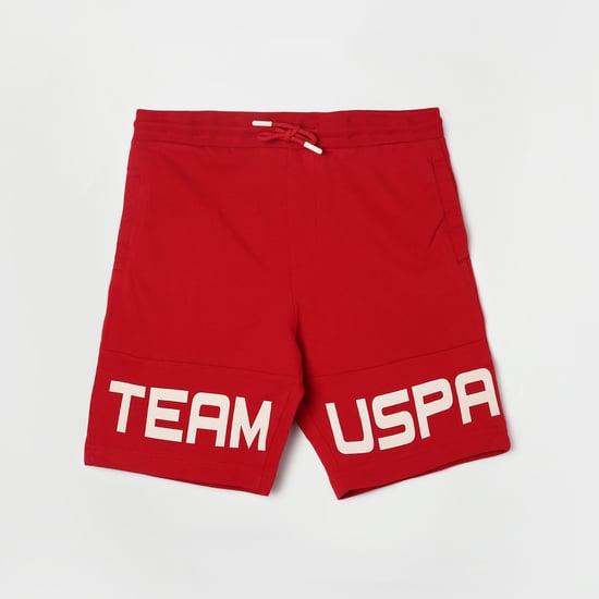 u.s. polo assn. kids boys printed elasticated shorts