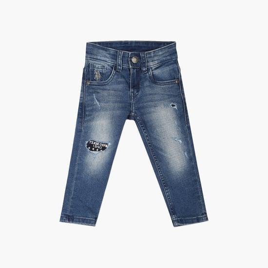 u.s. polo assn. kids boys stonewashed distressed jeans