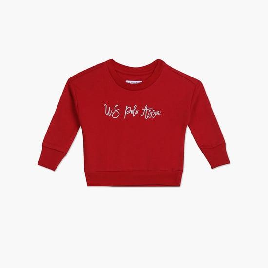 u.s. polo assn. kids girls brand print sweatshirt
