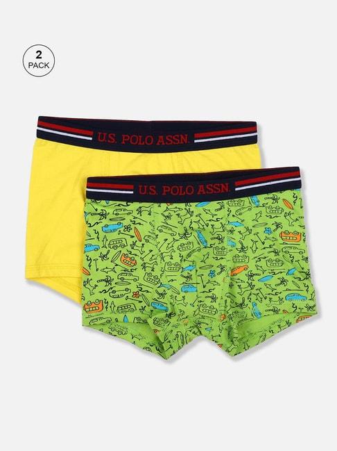 u.s.-polo-assn.-kids-green-&-yellow-printed-trunks-(pack-of-2)