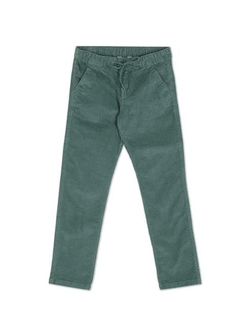 u.s. polo assn. kids green solid trousers