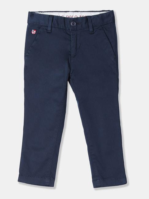 u.s. polo assn. kids navy solid trousers