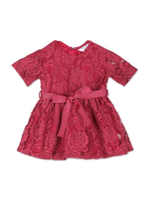 u.s. polo assn. kids red embroidered dress