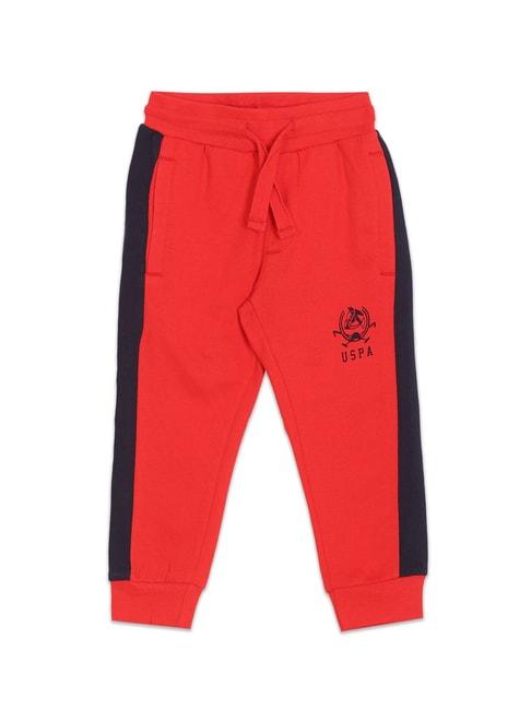 u.s. polo assn. kids red solid joggers
