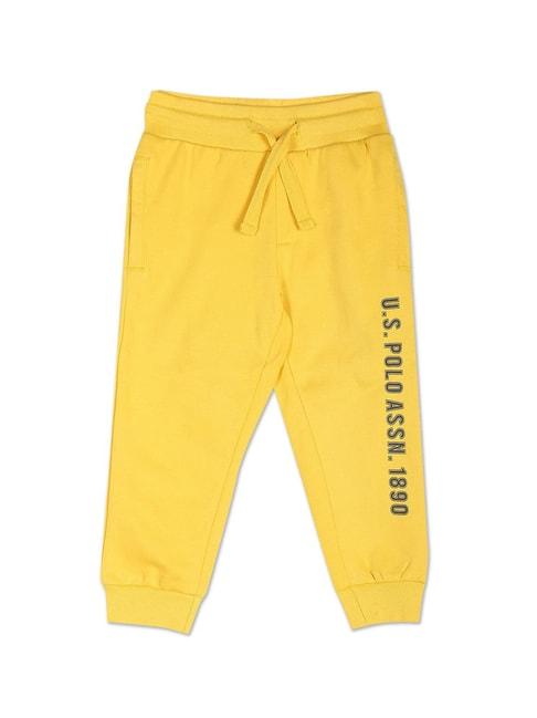 u.s. polo assn. kids yellow solid joggers