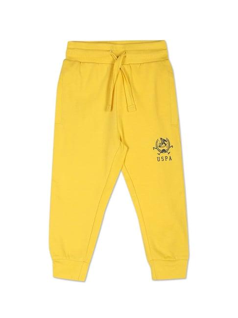 u.s. polo assn. kids yellow solid joggers