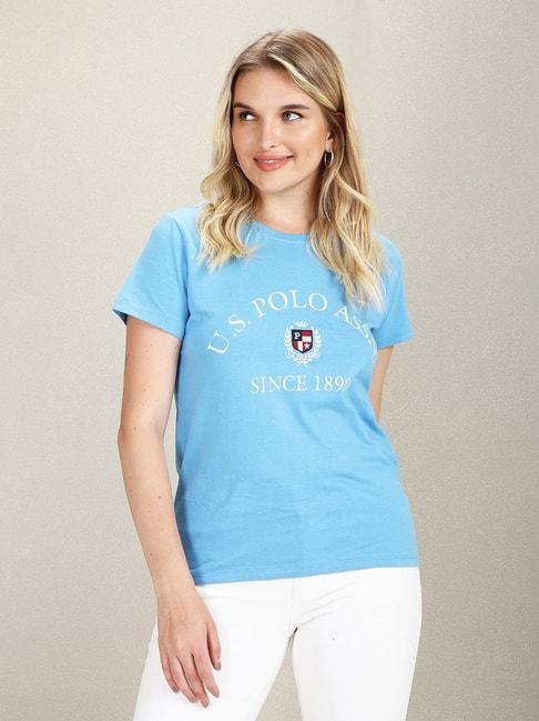 u.s. polo assn. light blue graphic print t-shirt